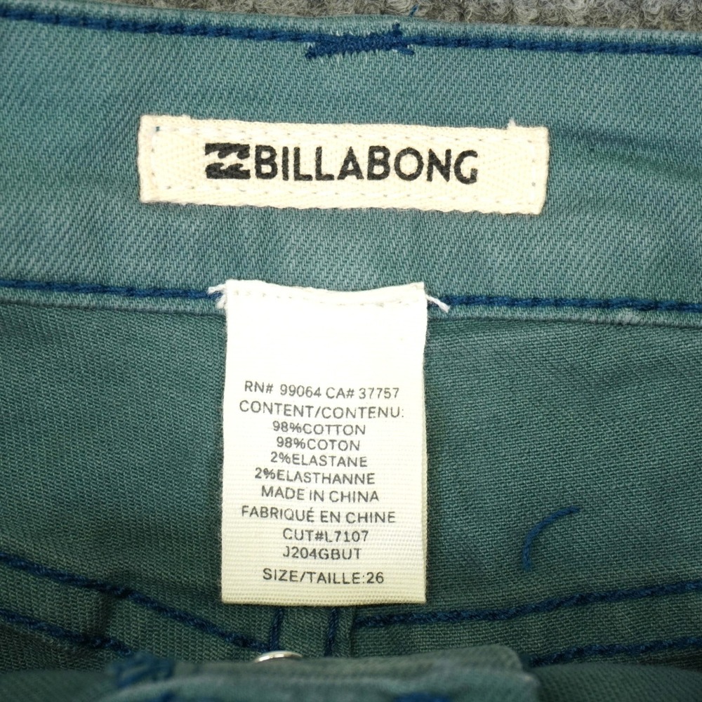 NEW Billabong Shorts Women 26 Buttoned Up Salt Washed Distressed Denim Beachwear - Picture 4 of 9